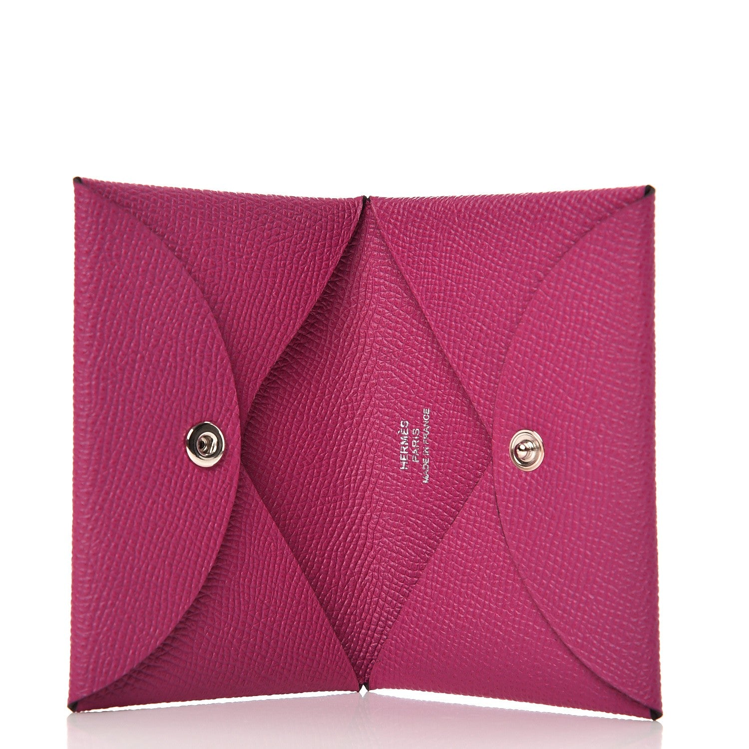 Hermes Epsom Calvi Card Case Rose Pourpre 5 of 8