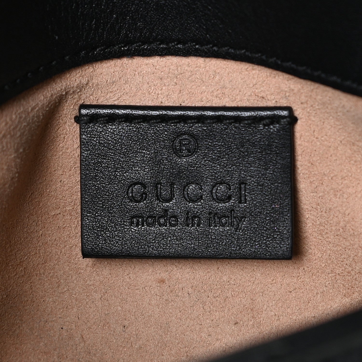 Gucci Calfskin Matelasse Super Mini GG Marmont Shoulder Bag Black 8 of 11