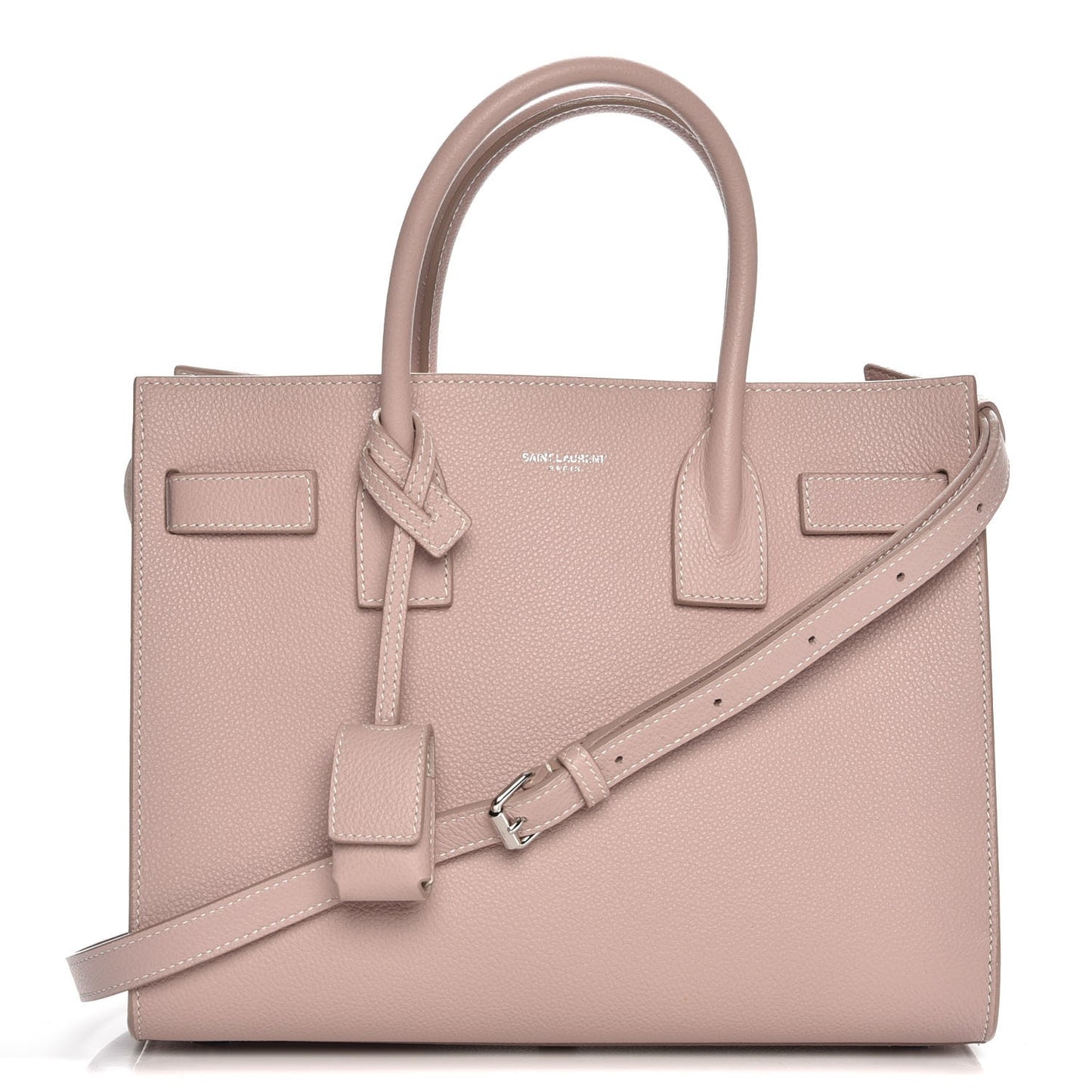 Grained Calfskin Baby Sac De Jour Antique Rose