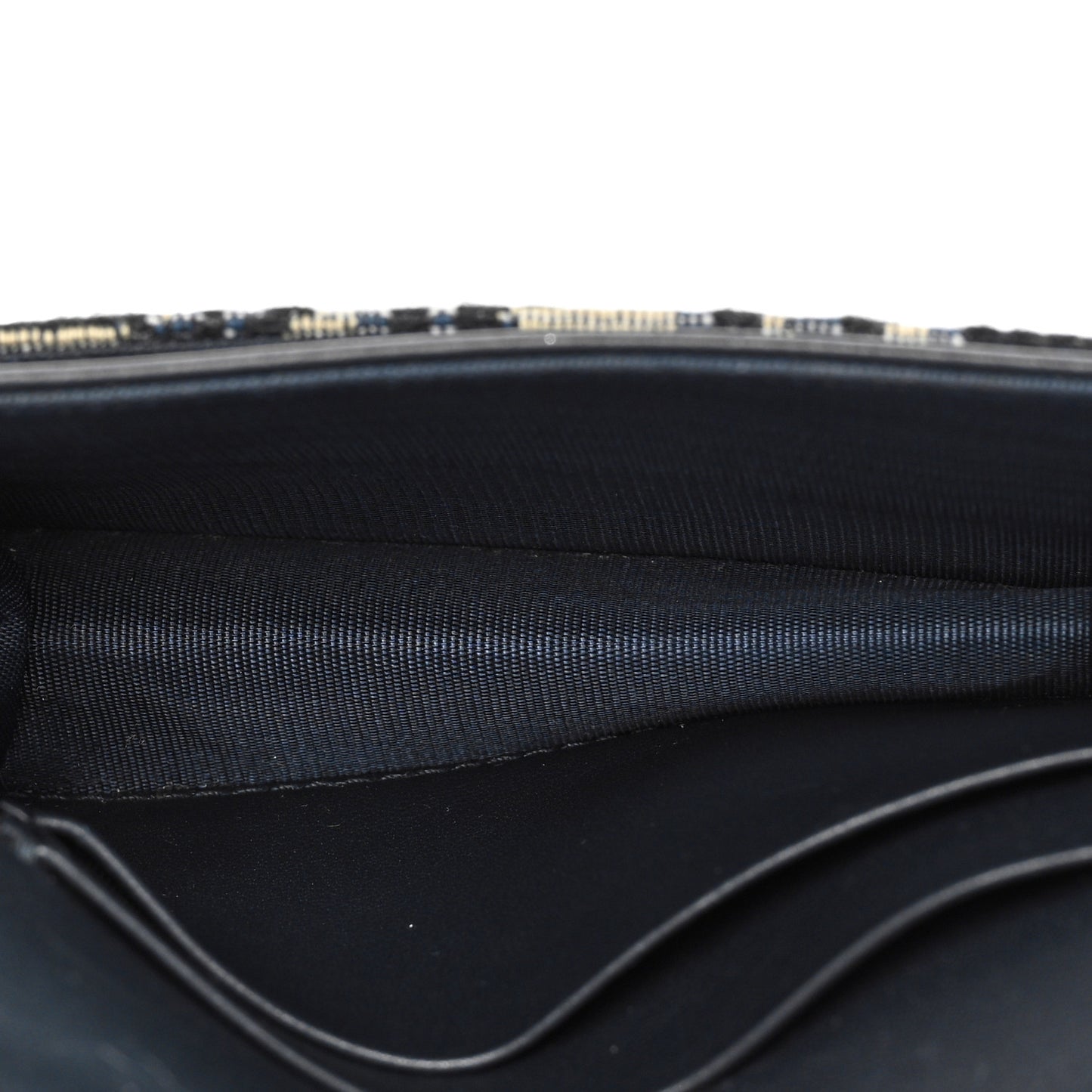 Oblique Saddle Card Holder Blue