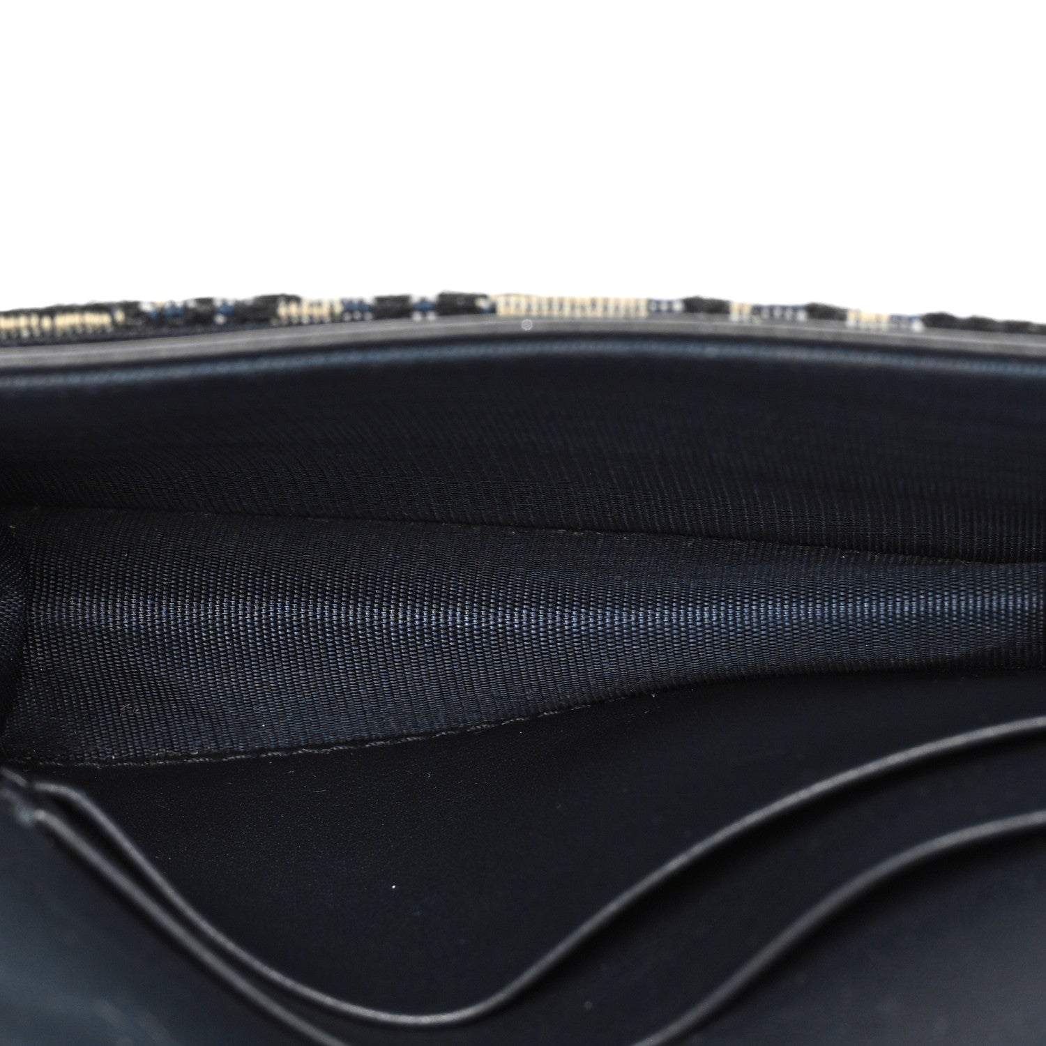 Christian Dior Oblique Saddle Card Holder Blue 5 of 7