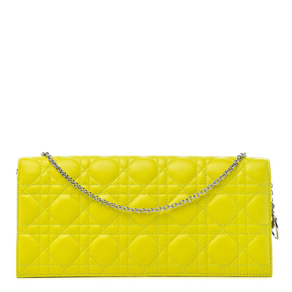 Christian Dior Lambskin Cannage Lady Dior Convertible Clutch Vert Acide 1 of 9