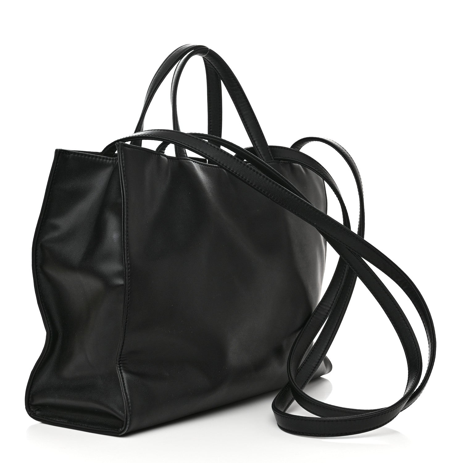 Telfar Vegan Leather Medium Shopping Bag Black 3 of 12