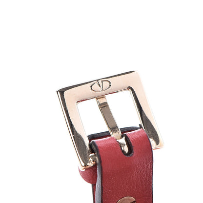 Valentino Garavani Vitello Rockstud Bracelet Red 6 of 7