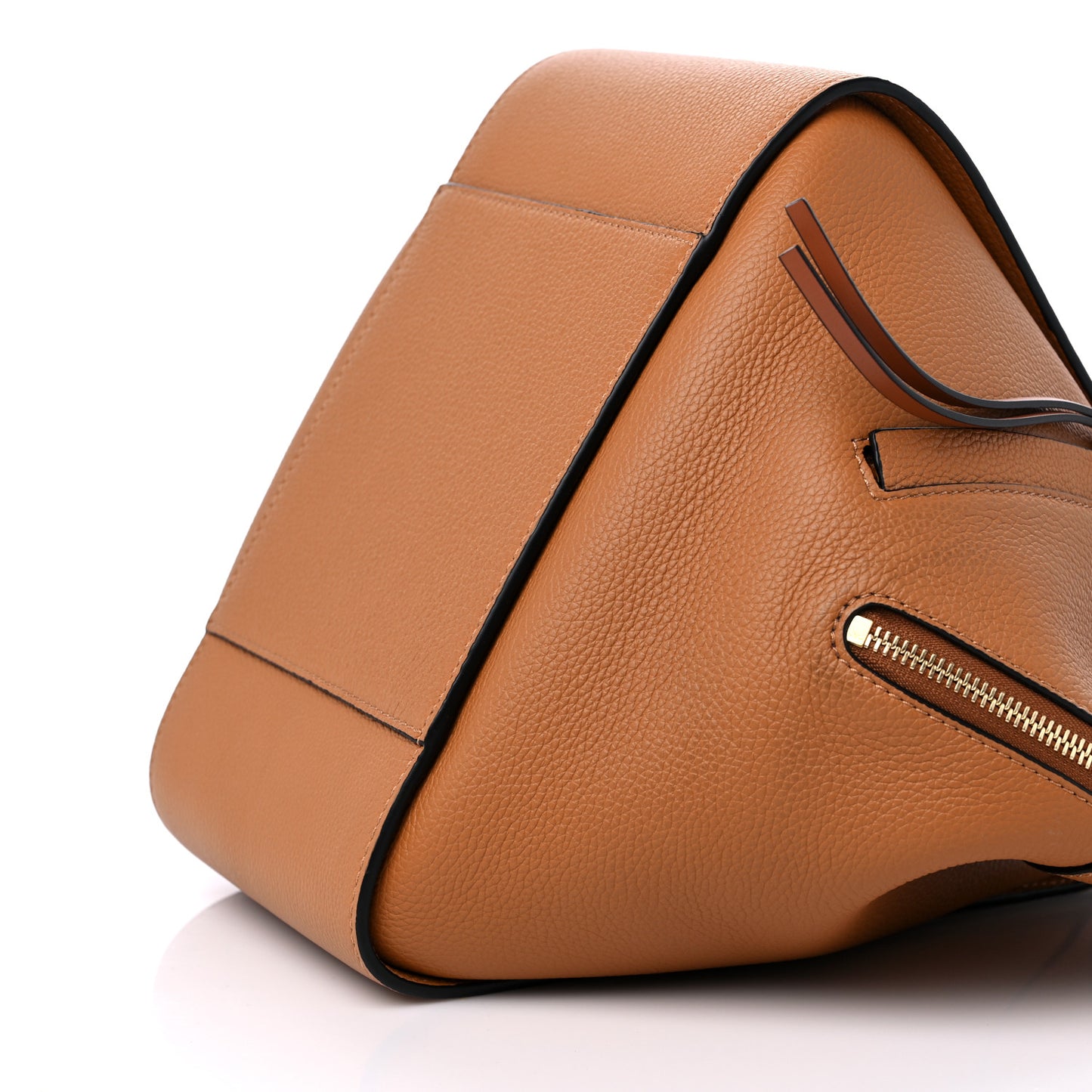 Grained Calfskin Medium Hammock Shoulder Bag Tan