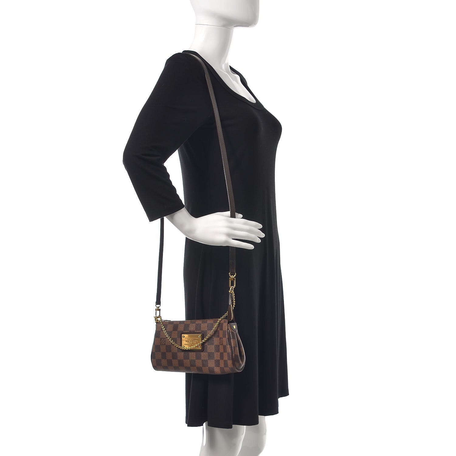 Louis Vuitton Damier Ebene Eva Clutch 2 of 7