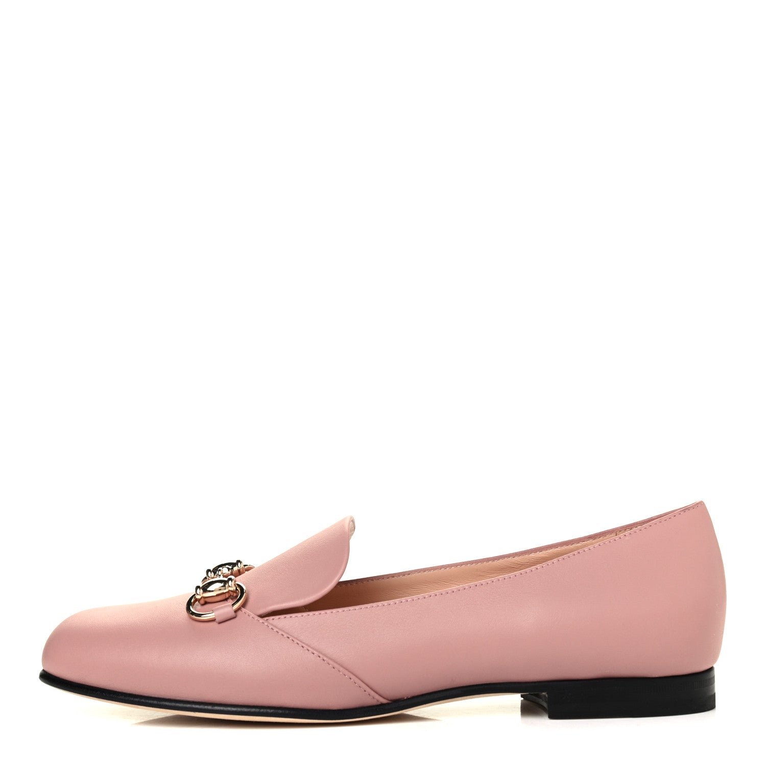 Gucci Calfskin Horsebit Loafers 37.5 Soft Pink 1 of 4