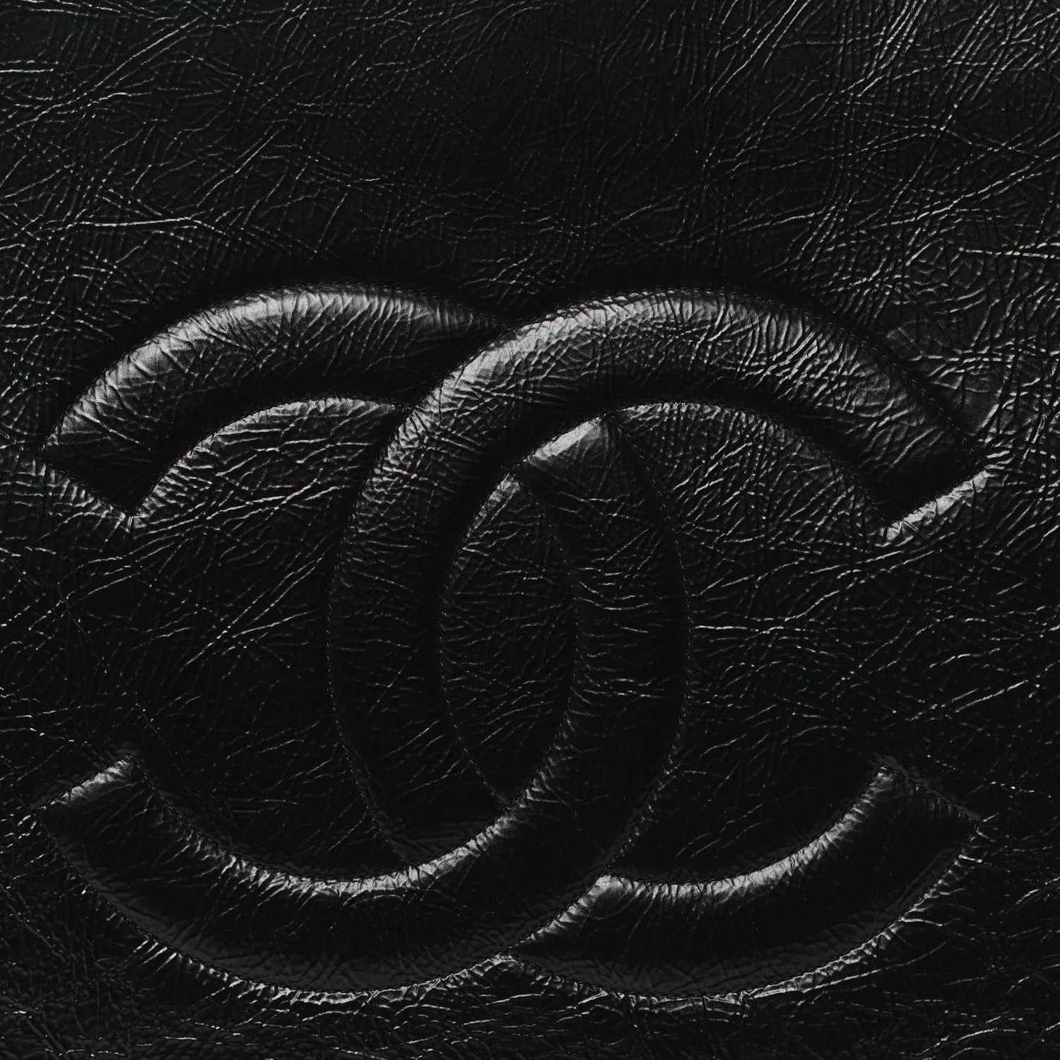 Chanel Shiny Aged Calfskin Shopping Bag Black 8 of 12