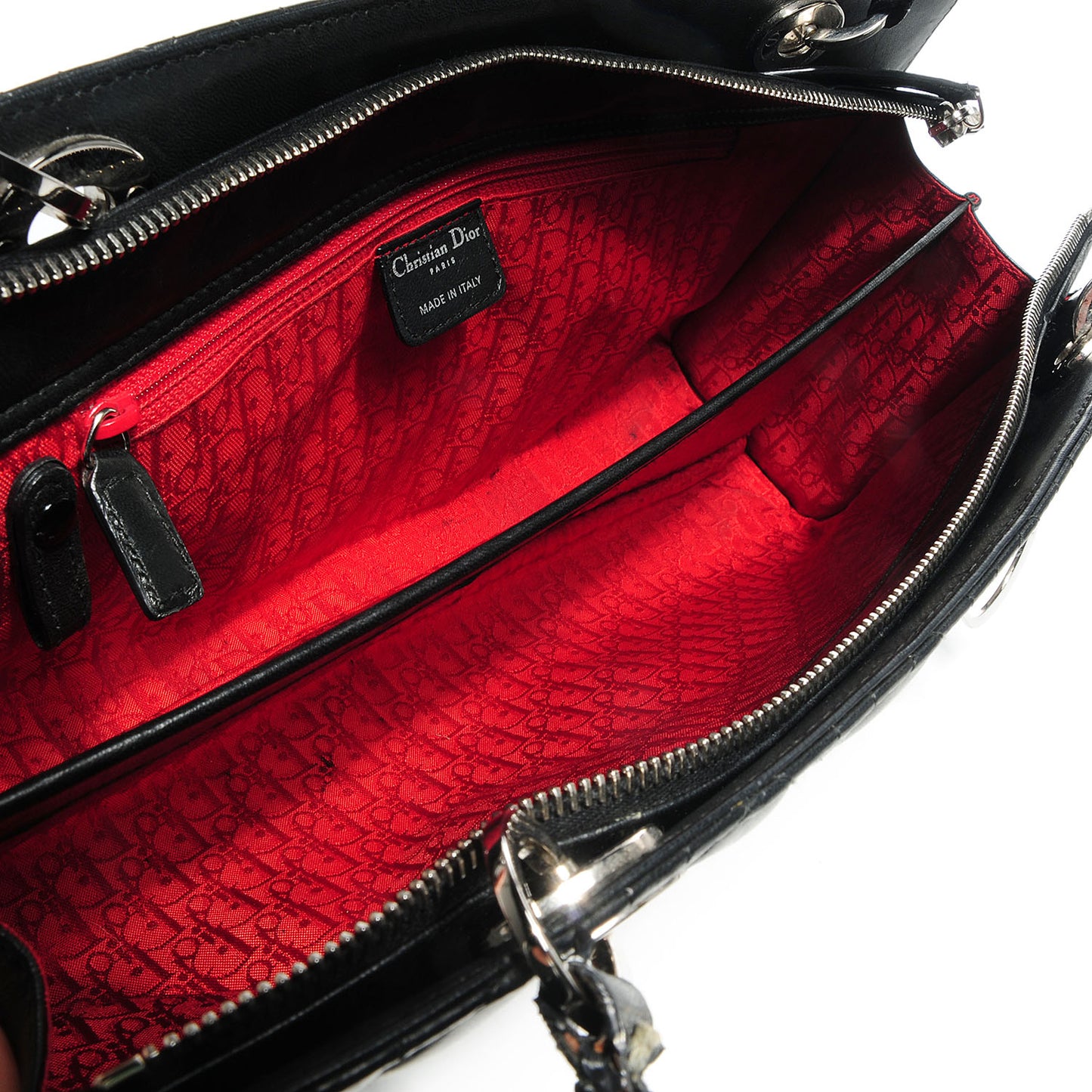 Lambskin Cannage Soft Lady Dior East West Black