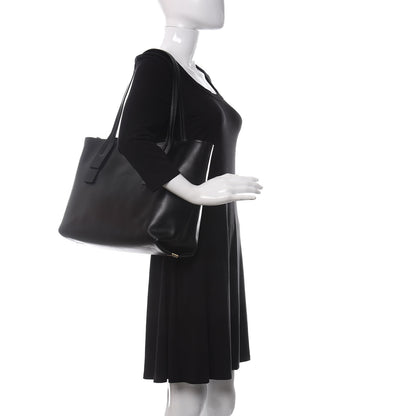 Chloe Shiny Calfskin Suede Medium C Zipped Tote Black 2 of 10