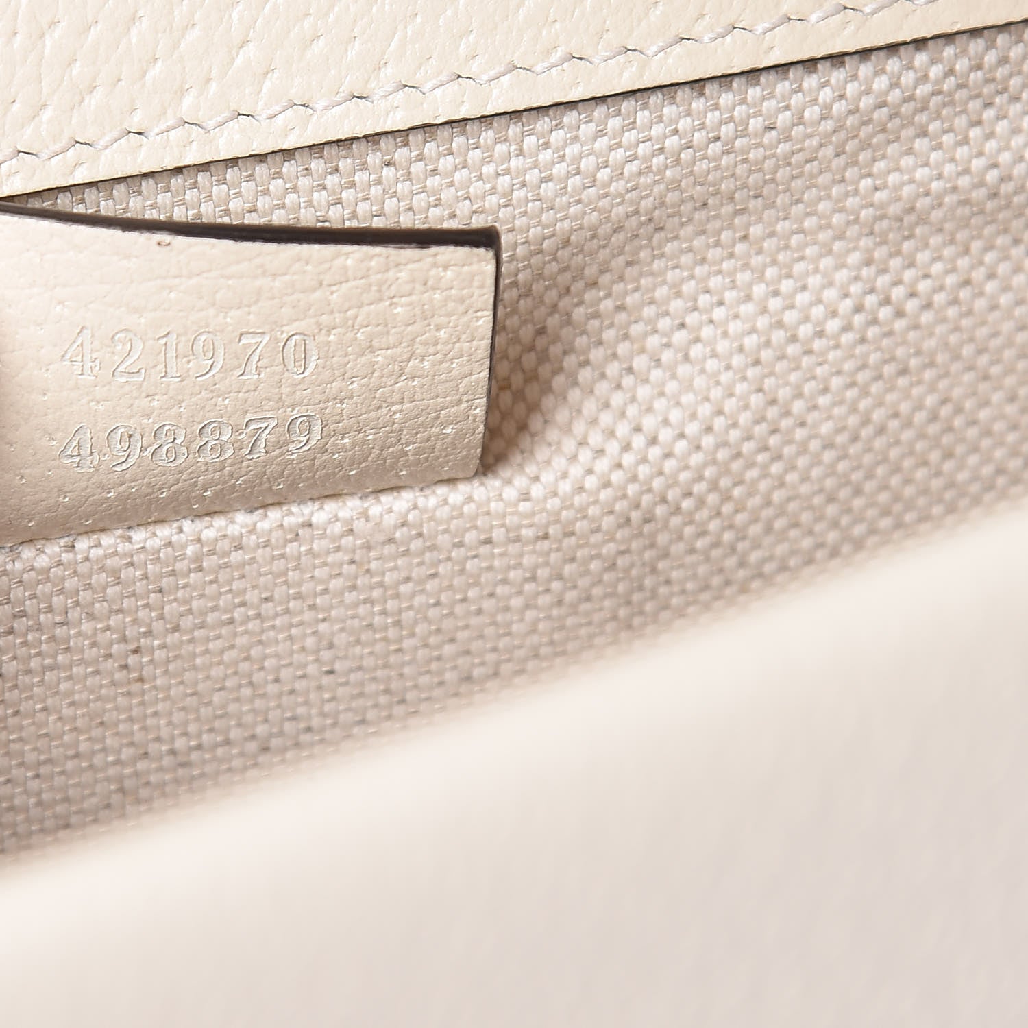 Gucci Textured Calfskin Crystal Mini Dionysus Shoulder Bag Mystic White 9 of 10