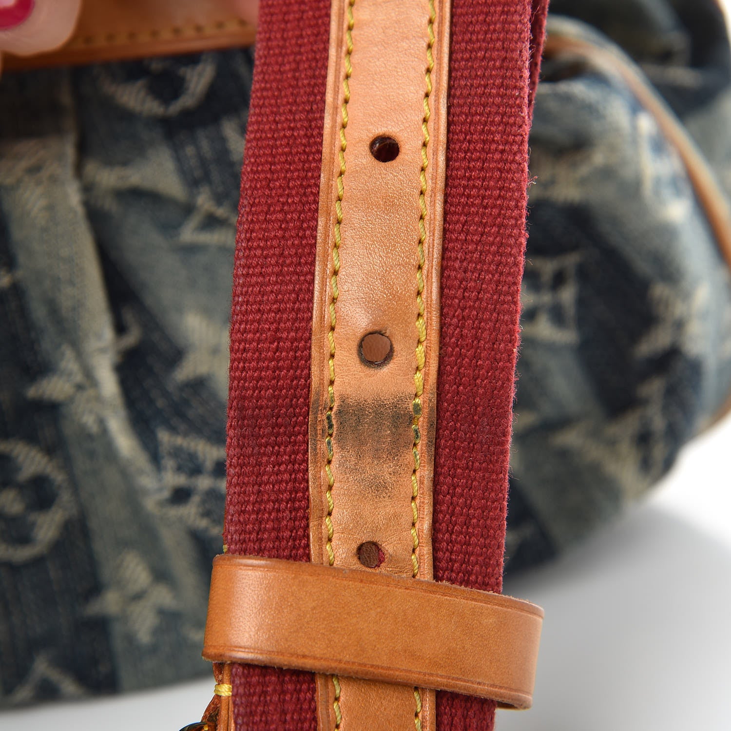 Louis Vuitton Denim Raye Porte Epaule MM 11 of 16