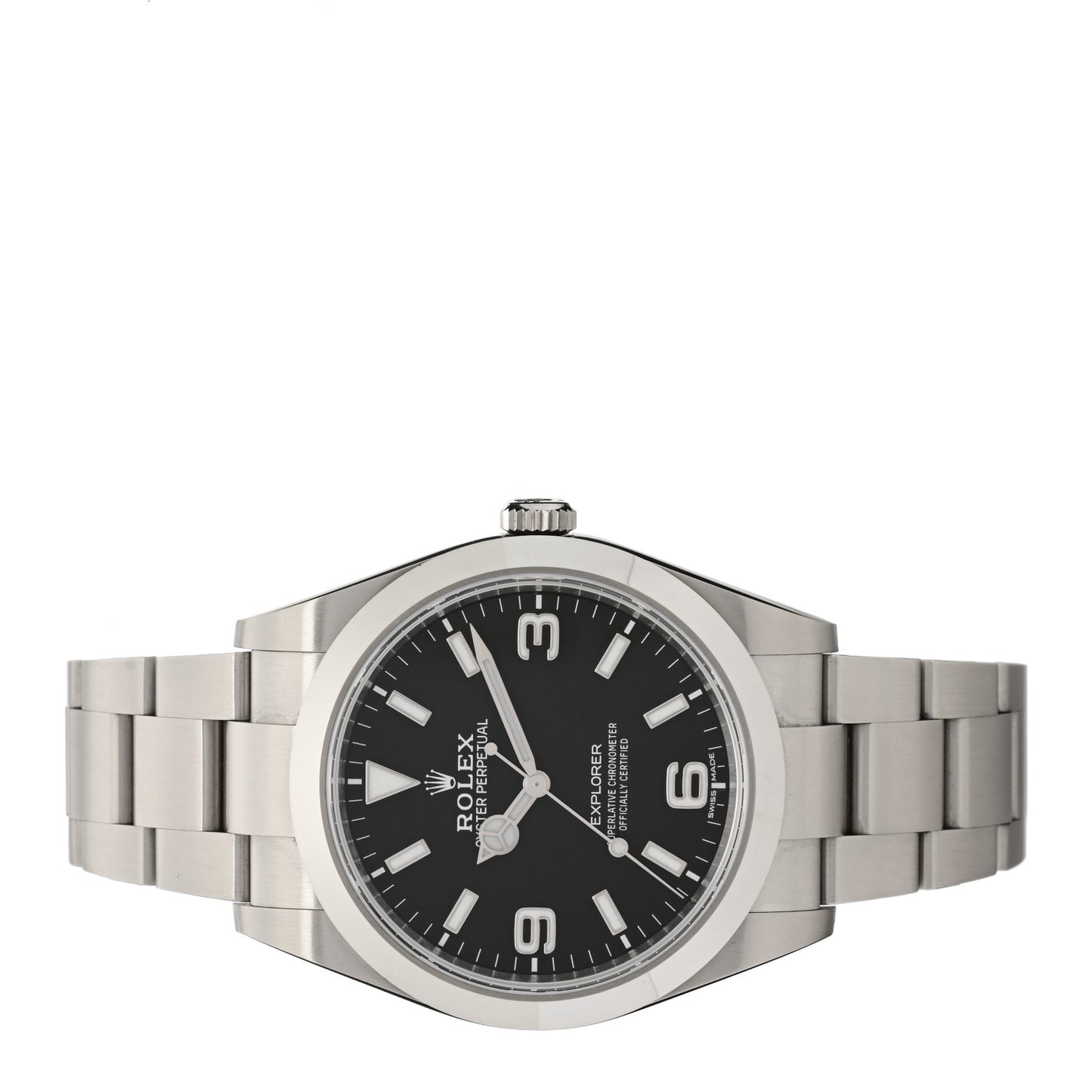 Stainless Steel 39mm Oyster Perpetual Explorer Watch Black 214270