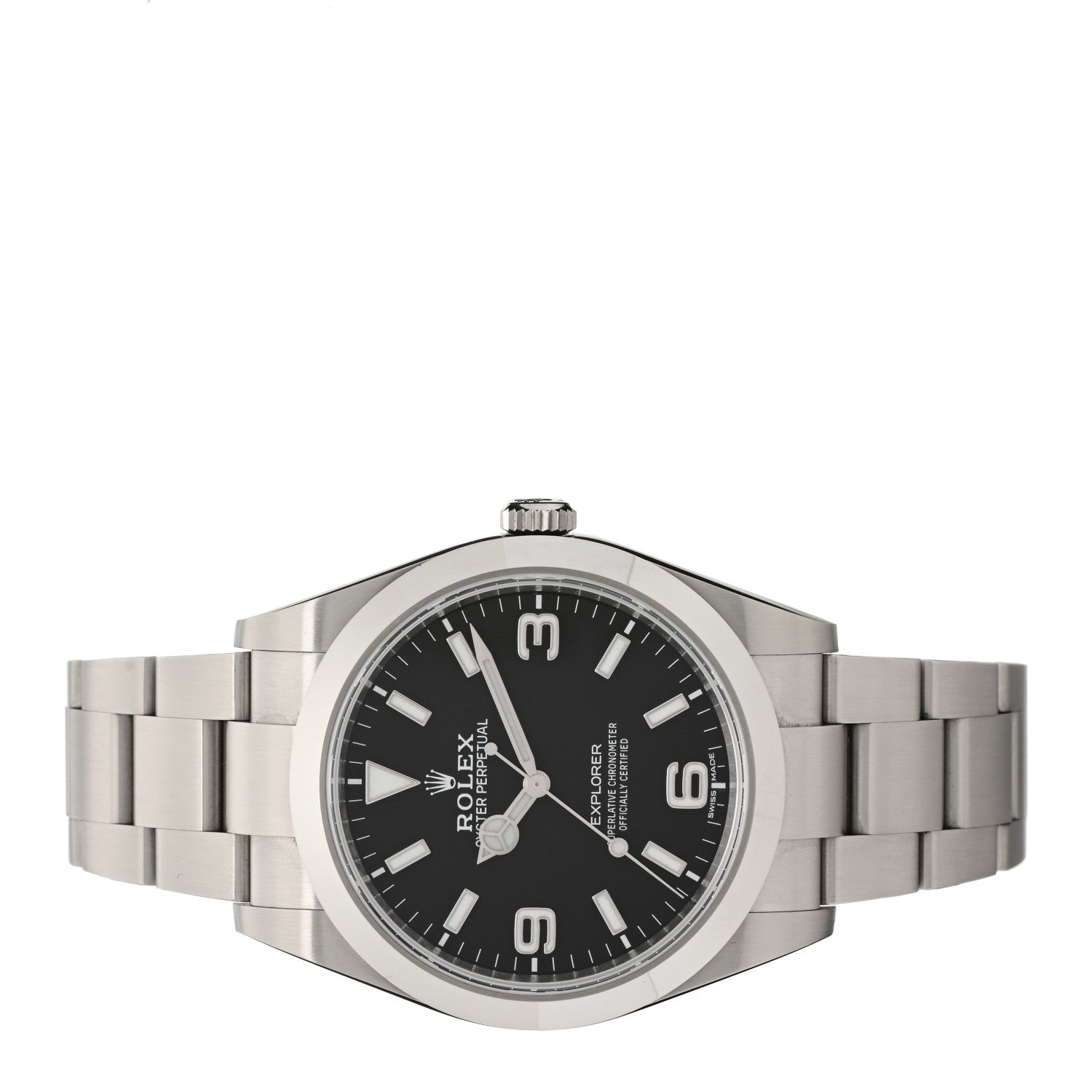 Rolex Stainless Steel 39mm Oyster Perpetual Explorer Watch Black 214270 2 of 5