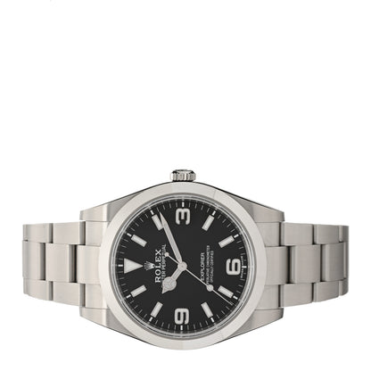 Rolex Stainless Steel 39mm Oyster Perpetual Explorer Watch Black 214270 2 of 5