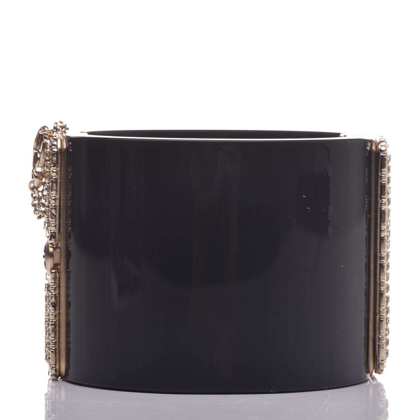 Resin Crystal CC Cuff Black Gold