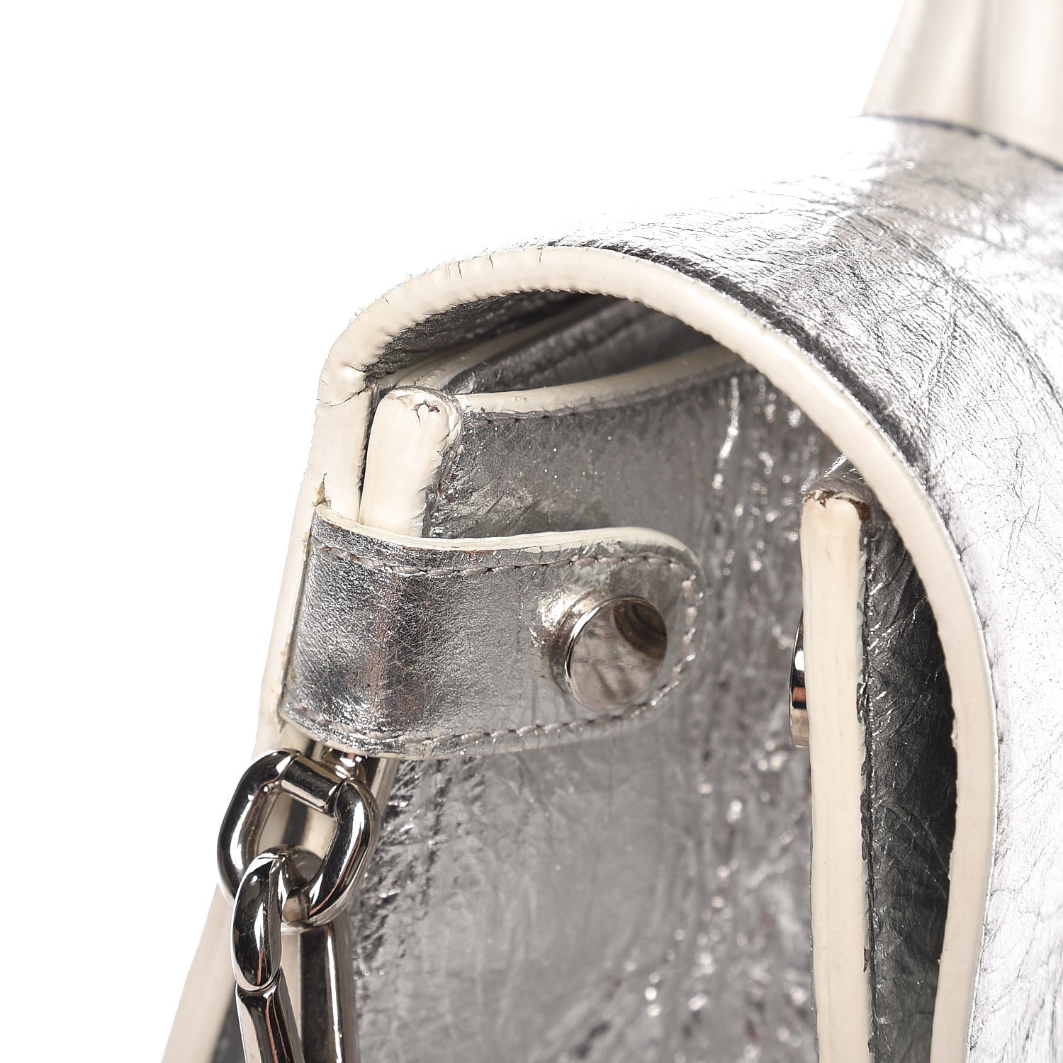 Christian Dior Metallic Calfskin Medium Diorever Flap Silver 6 of 10