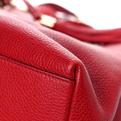 Gucci Pebbled Calfskin Medium Soho Chain Shoulder Bag Tabasco Red 10 of 14