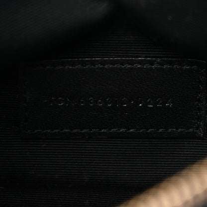Saint Laurent Grain De Poudre Chevron Monogram Large Bill Pouch Black 7 of 9