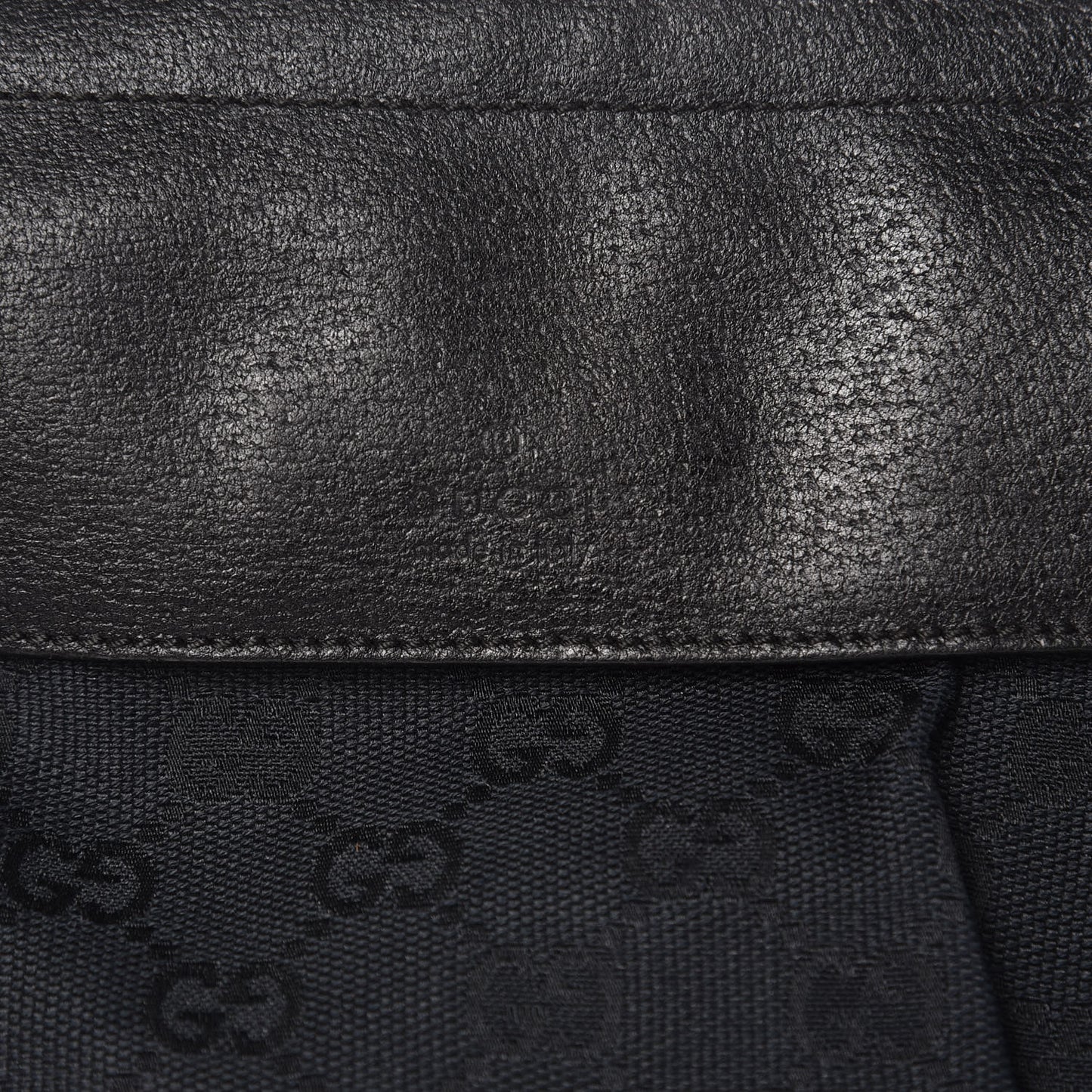 GG Monogram Double Pocket Belt Bag Black