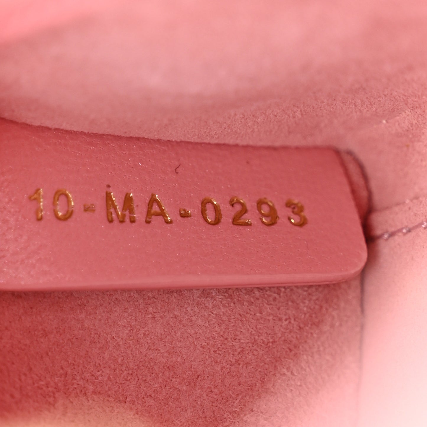 Metallic Lambskin Cannage Micro Lady D-Joy Pink