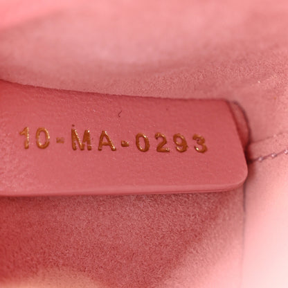 Christian Dior Metallic Lambskin Cannage Micro Lady D-Joy Pink 7 of 11