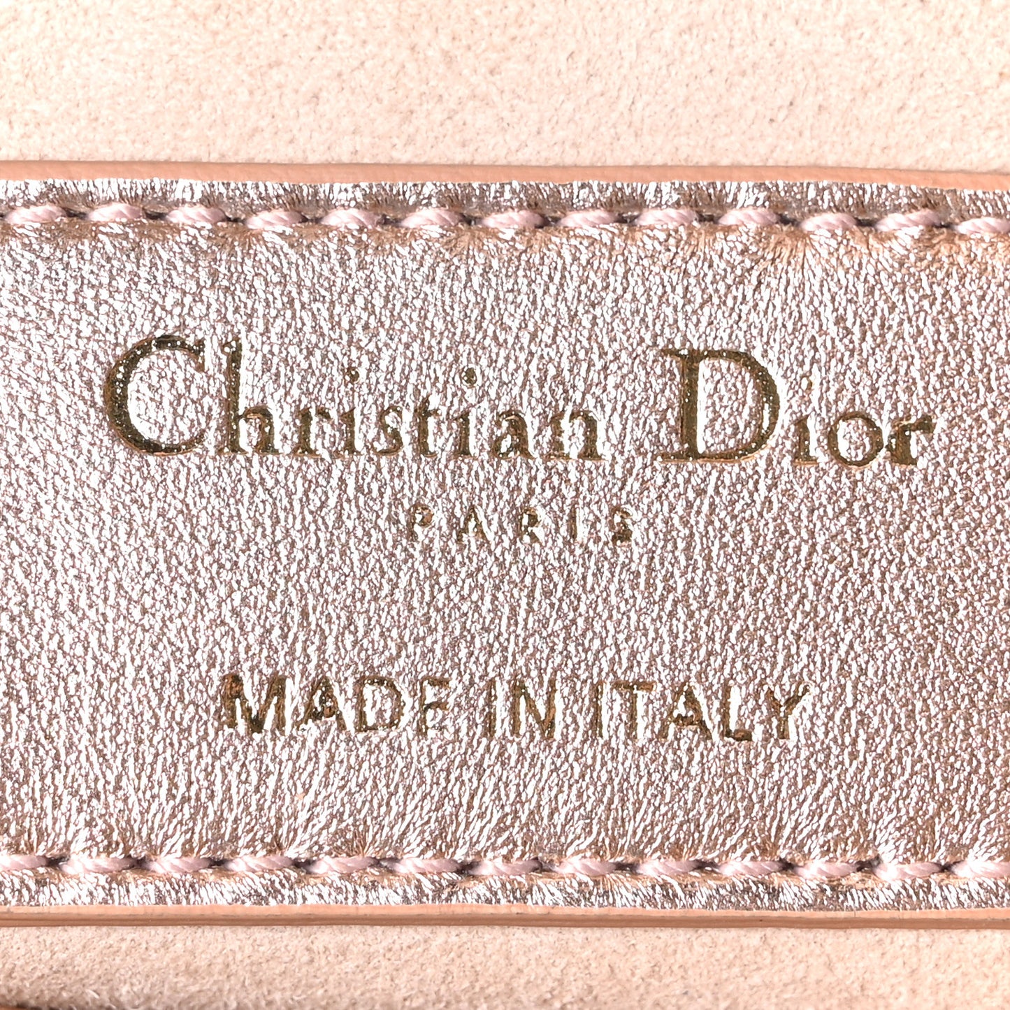 Metallic Calfskin Satin Celestial Bead Embroidery Cannage Mini Lady Dior Rose Des Vents