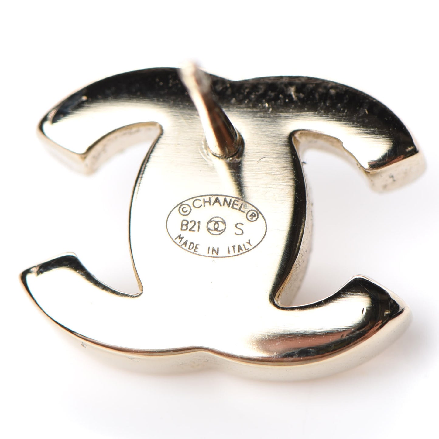 Metal CC Turnlock Earrings Gold