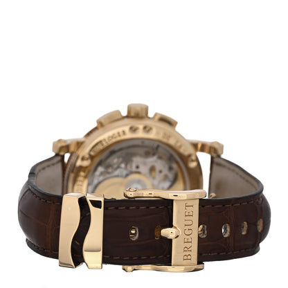 Breguet 18K Yellow Gold Alligator 42mm Marine Chronograph Automatic Watch 5827/BA 3 of 4
