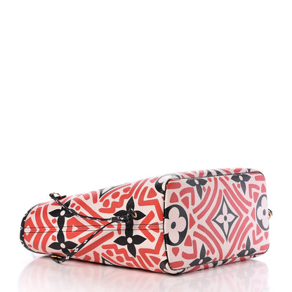 Louis Vuitton Monogram Giant Crafty Neverfull MM Creme Rouge Black 3 of 9