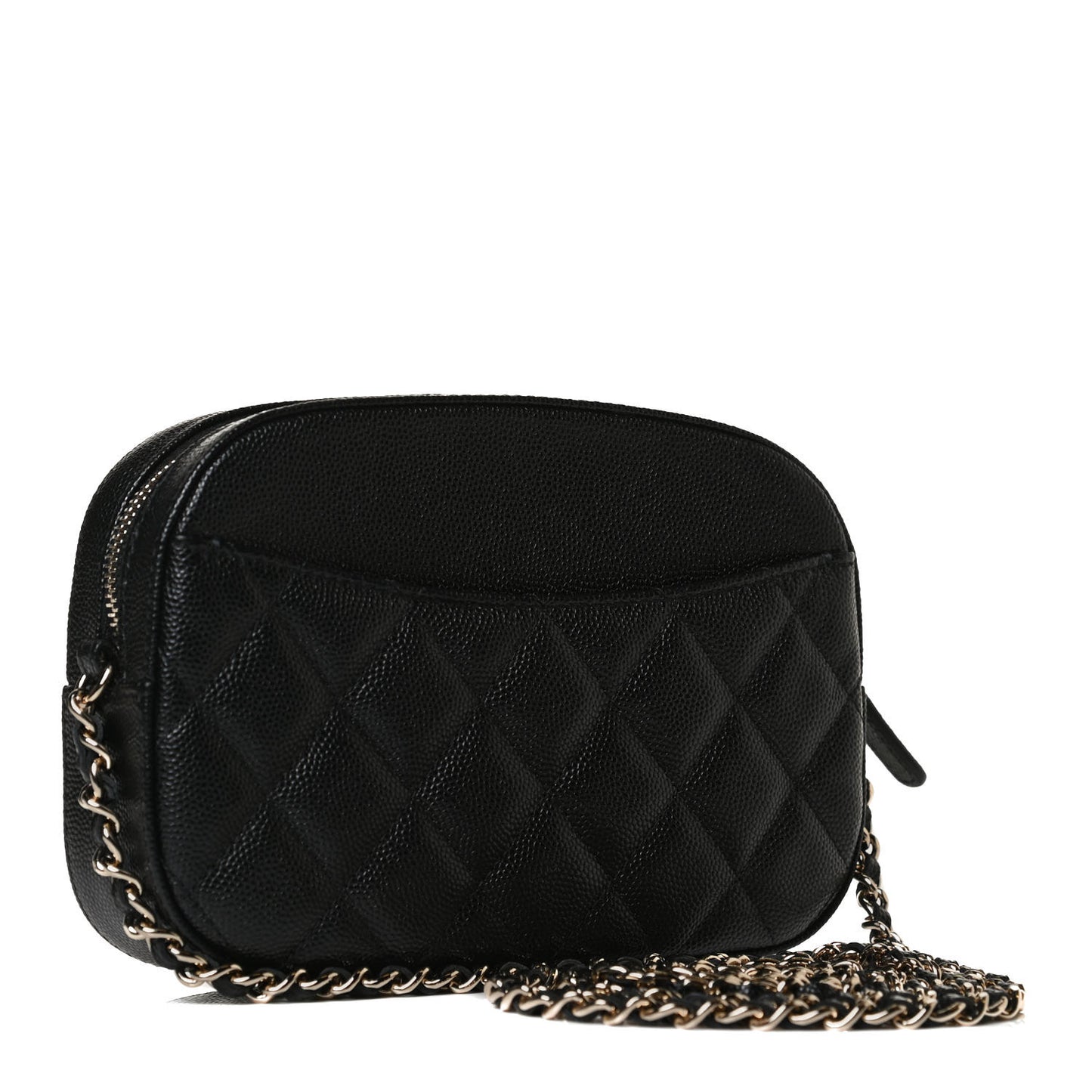 Caviar Quilted Vanity With Chain Black