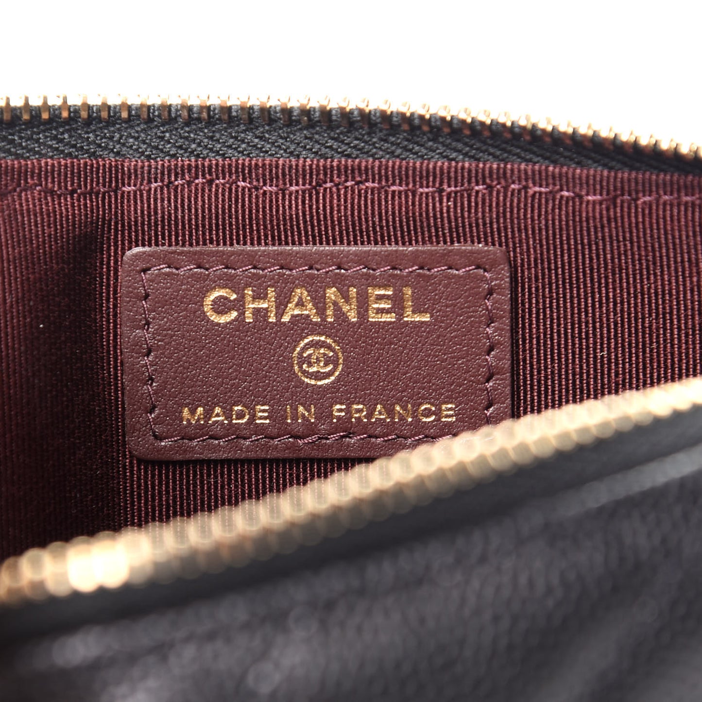 Caviar Quilted Classic Flat Wallet Pouch Black