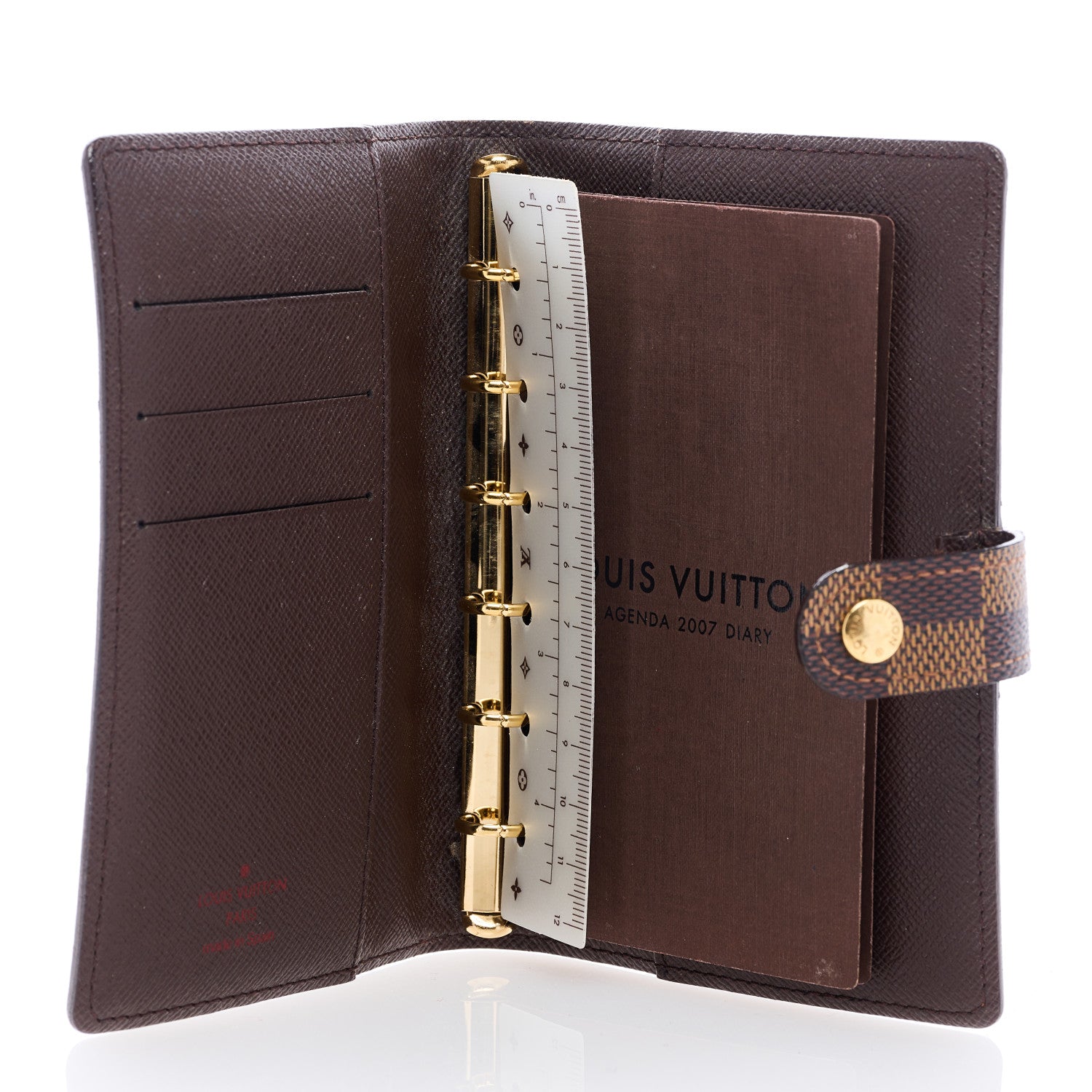 Louis Vuitton Damier Ebene Small Ring Agenda Cover 5 of 6