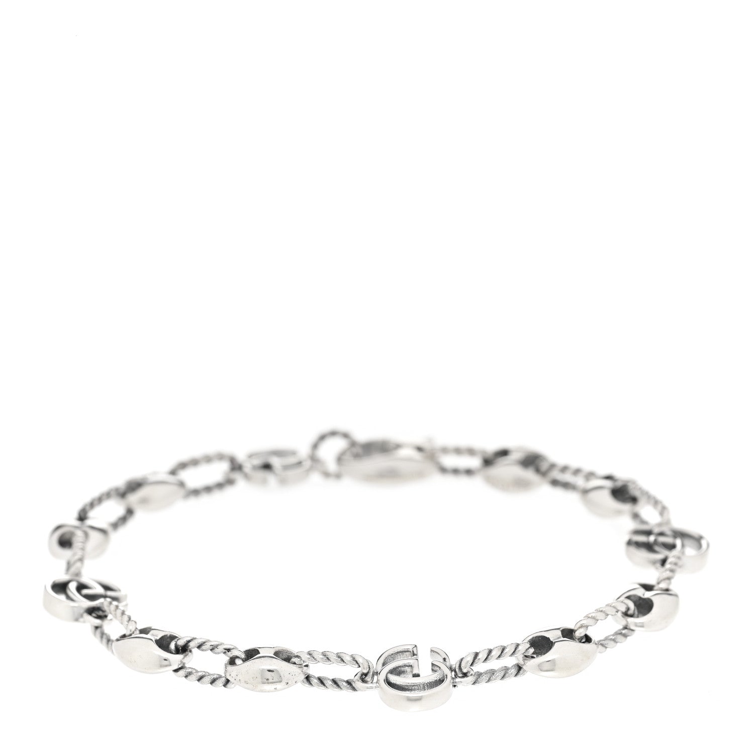 Gucci Sterling Silver GG Mariner Link Bracelet 1 of 4