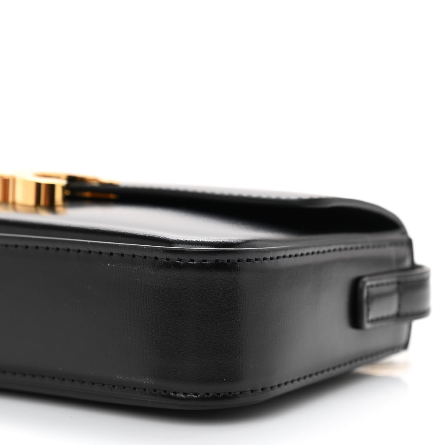Celine Shiny Calfskin Triomphe Shoulder Bag Black 9 of 9