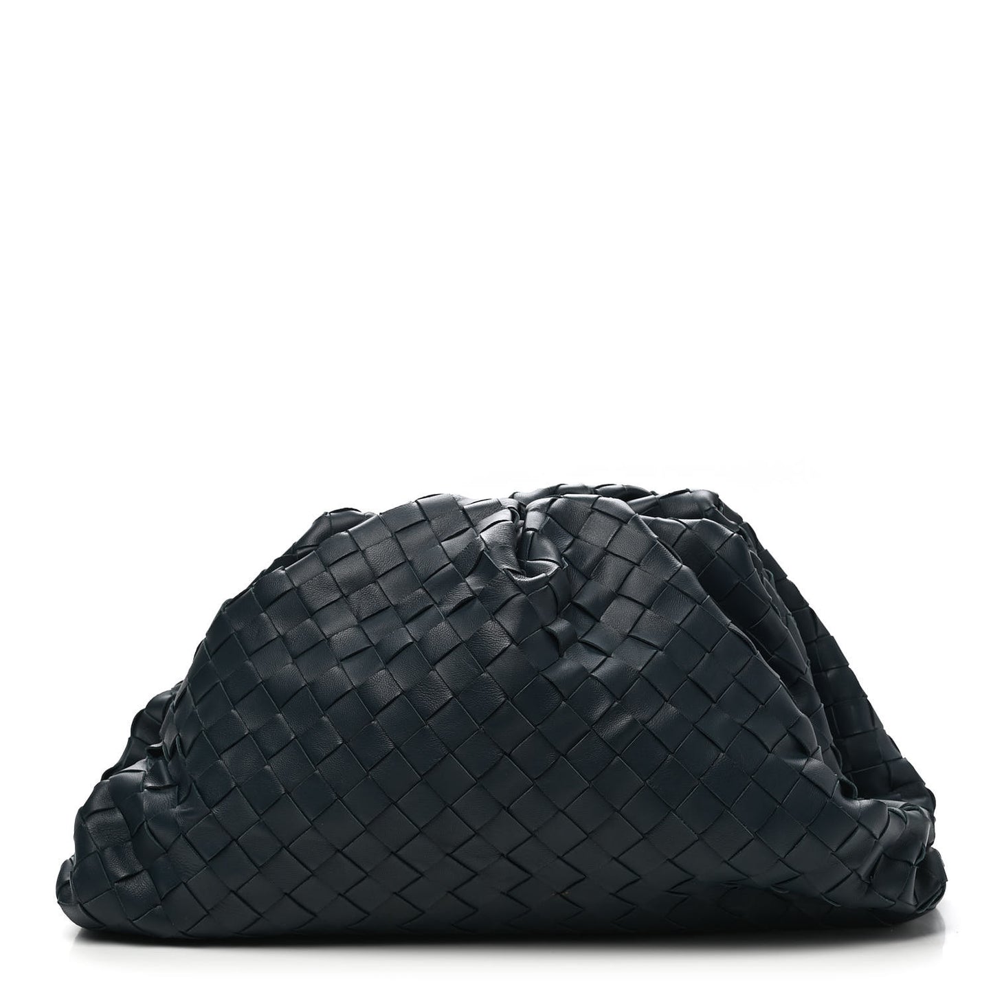 Nappa Maxi Intrecciato The Pouch Oversized Clutch Deep Blue