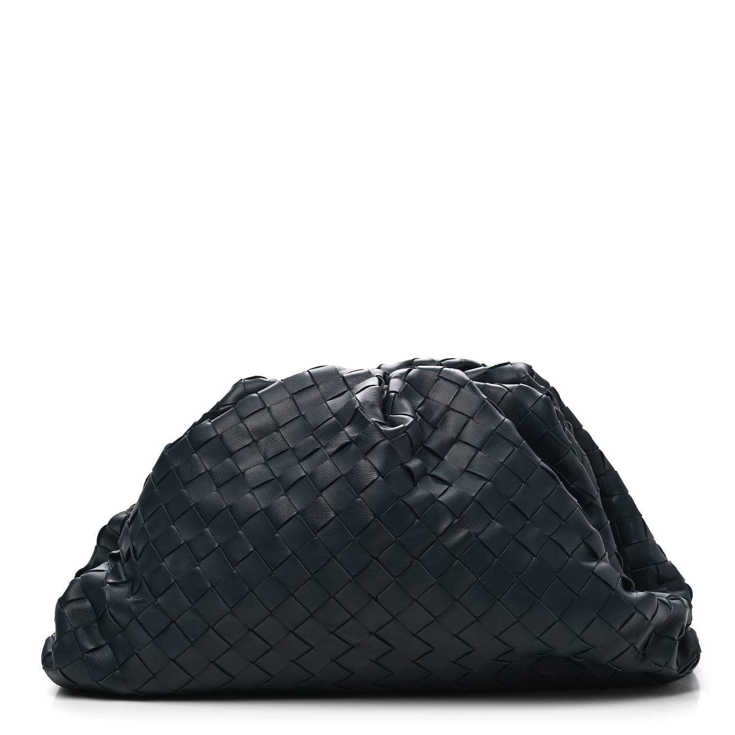 Bottega Veneta Nappa Maxi Intrecciato The Pouch Oversized Clutch Deep Blue 1 of 9
