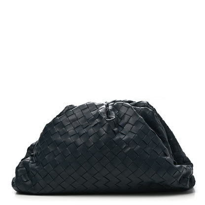 Bottega Veneta Nappa Maxi Intrecciato The Pouch Oversized Clutch Deep Blue 1 of 9