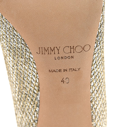 Jimmy Choo Glitter Fabric Romy 85 Pumps 40 Champagne 6 of 8