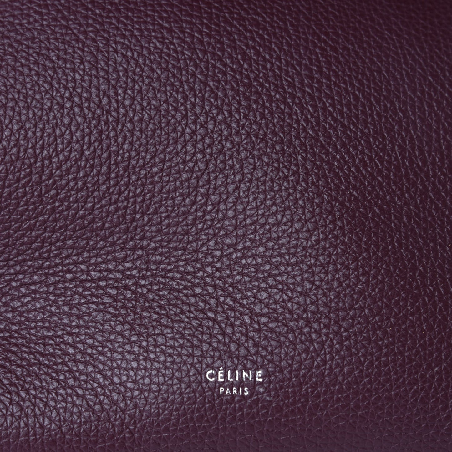 Supple Grained Calfskin Small Big Bag Wine