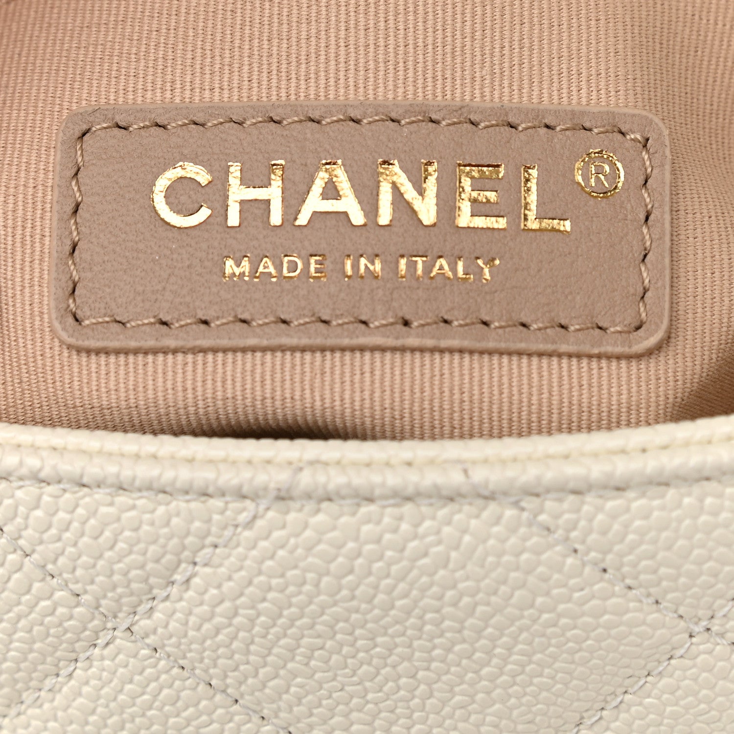 Chanel Shiny Caviar Quilted Small Chain Melody Flap White 6 of 9