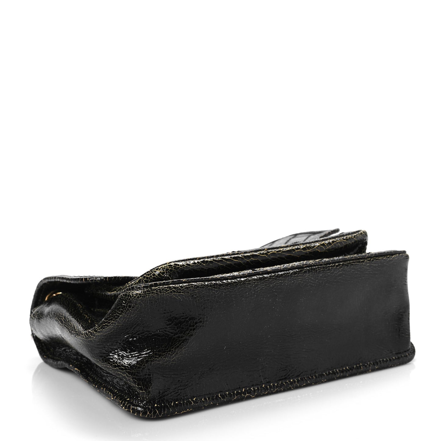 Crinkled Calfskin Matelasse Monogram Medium Niki Chain Satchel Black Ocra