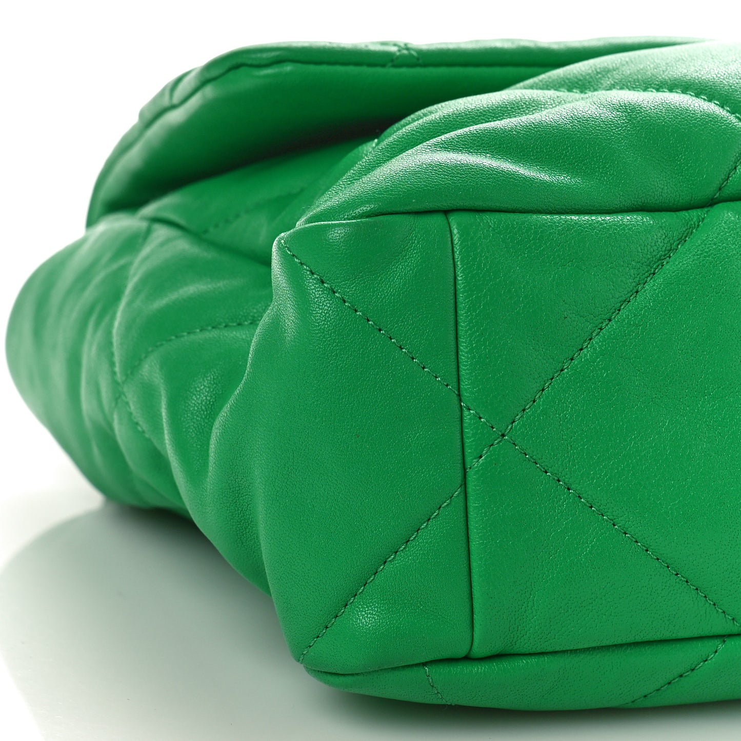 Lambskin Quilted Large Chanel 19 Flap Green
