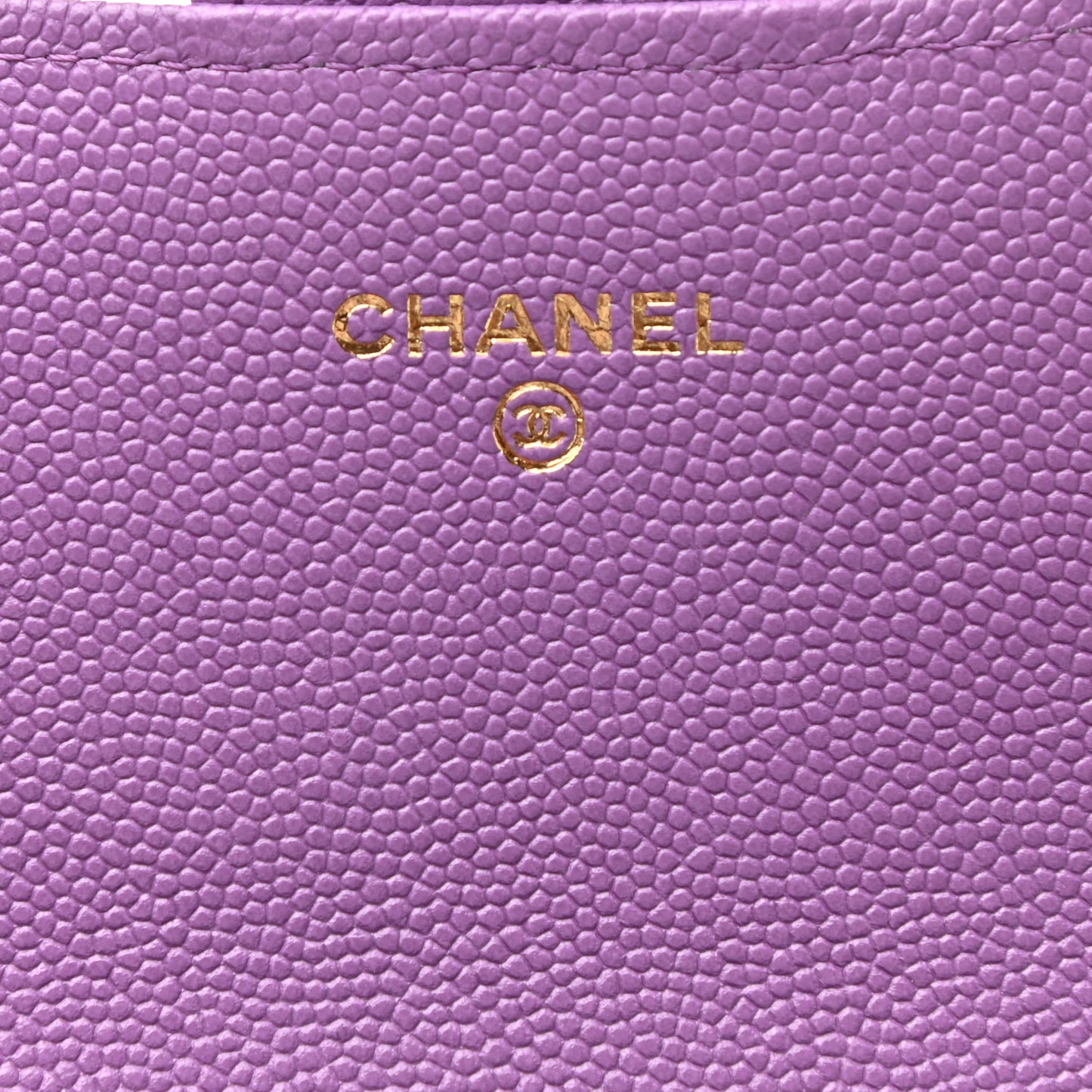 Caviar Quilted Large Flap Wallet Purple
