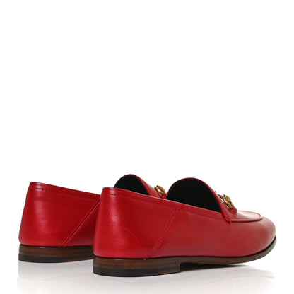 Gucci Lambskin Womens Brixton Horsebit Loafers 36.5 Hibiscus Red 4 of 9
