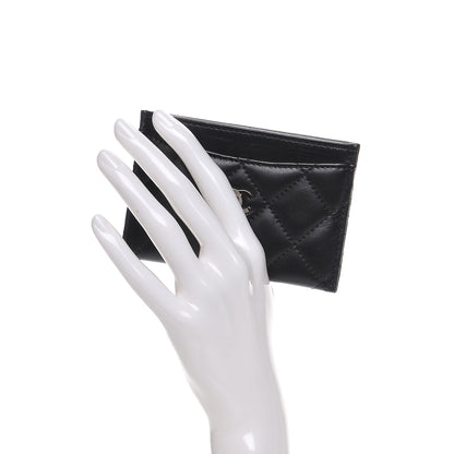 Chanel Lambskin Quilted Card Holder Black 2 of 9