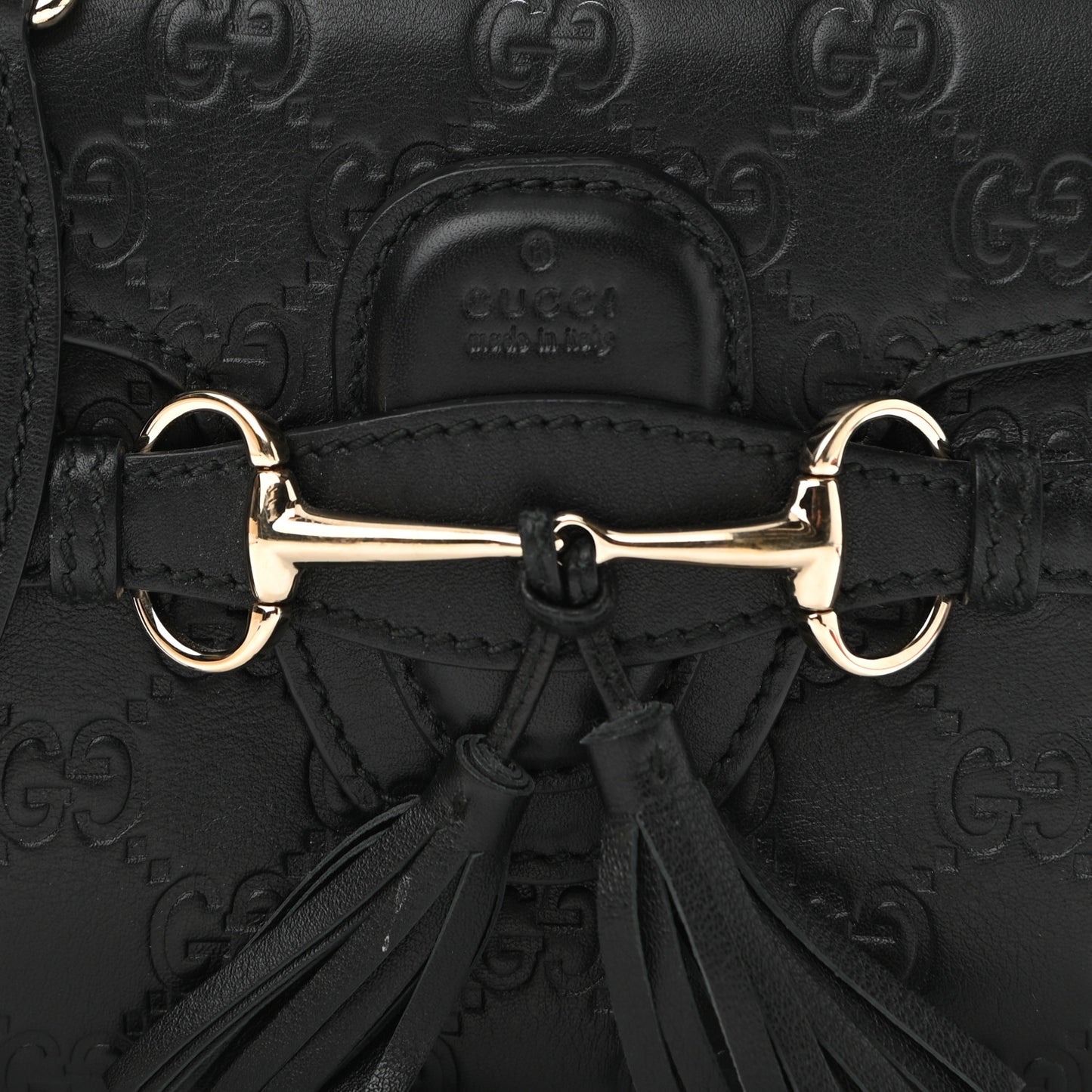 Microguccissima Mini Emily Shoulder Bag Black