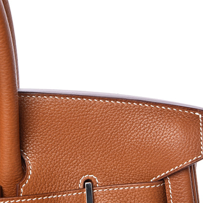 Hermes Natural Barenia Faubourg Birkin 35 Fauve 33 of 46
