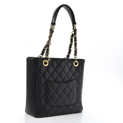 Chanel Caviar Petit Shopping Tote PST Black 2 of 11
