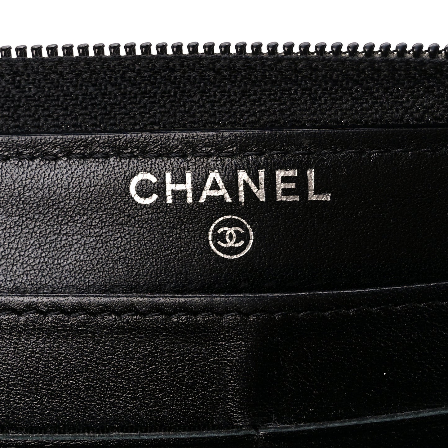 Caviar Large Timeless CC Zip Around Wallet Black